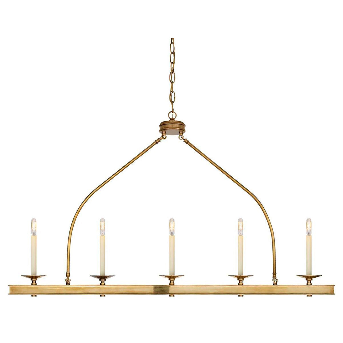 Ripple Modern Minimalist Classic Linear Brass Chandelier