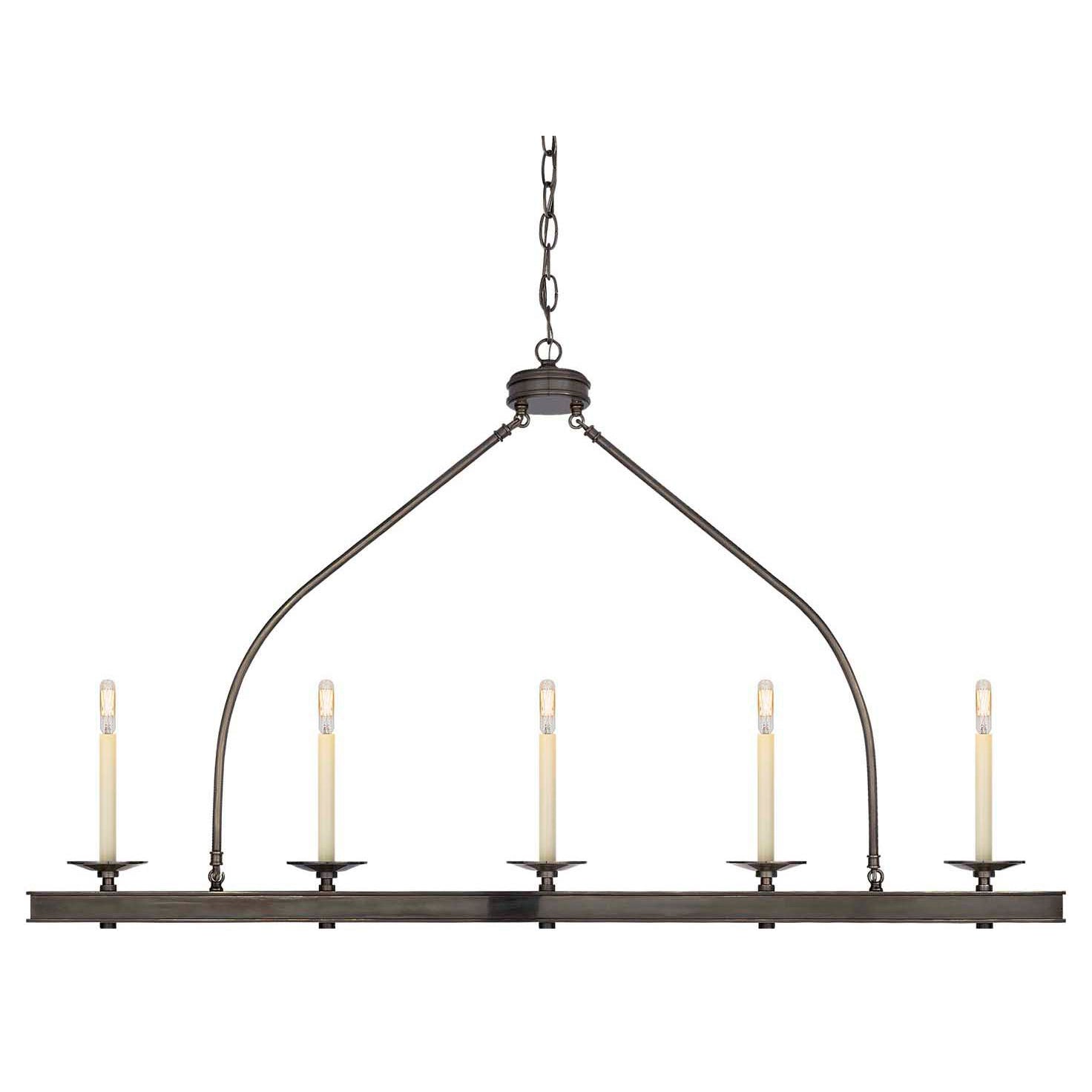 Ripple Modern Minimalist Classic Linear Brass Chandelier