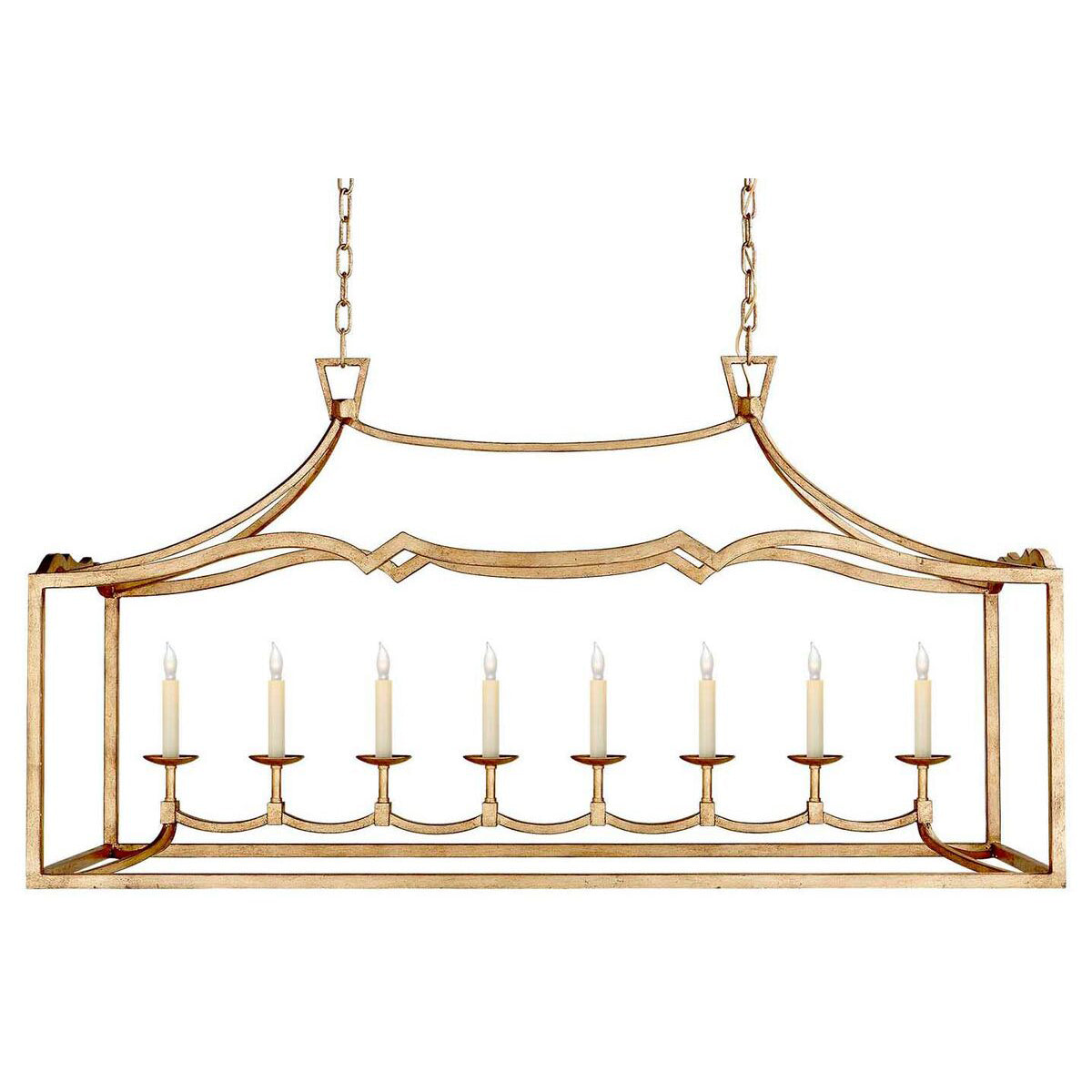 Ripple Modern Minimalist Classic Linear Brass Chandelier