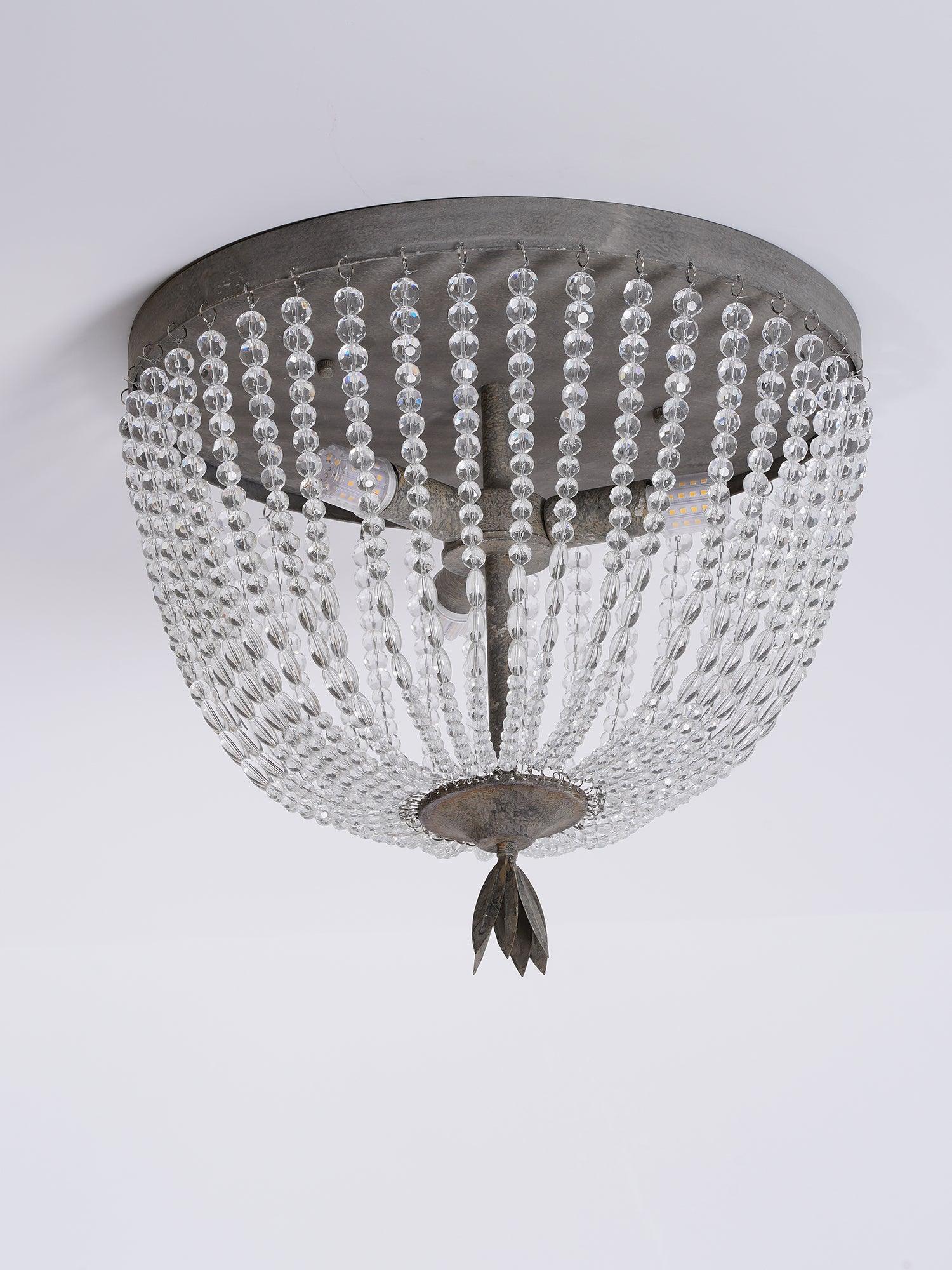 Farlan Ceiling Lamp with Crystal Bead Strands Luxury