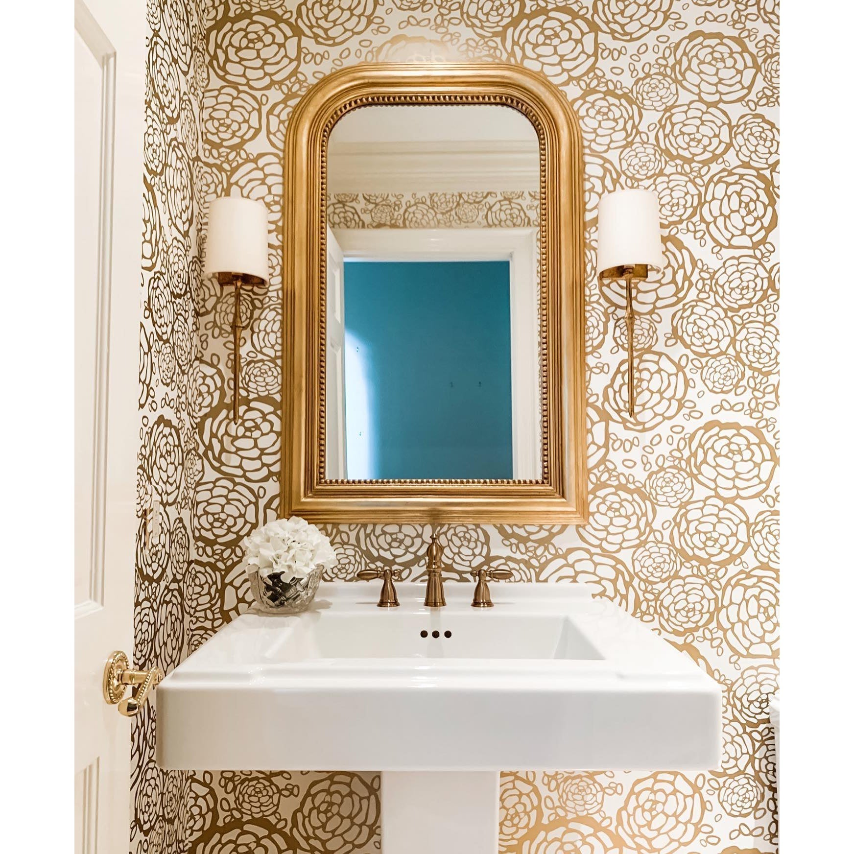 Yield Vintage Unique Brass Fabric Wall Lamp