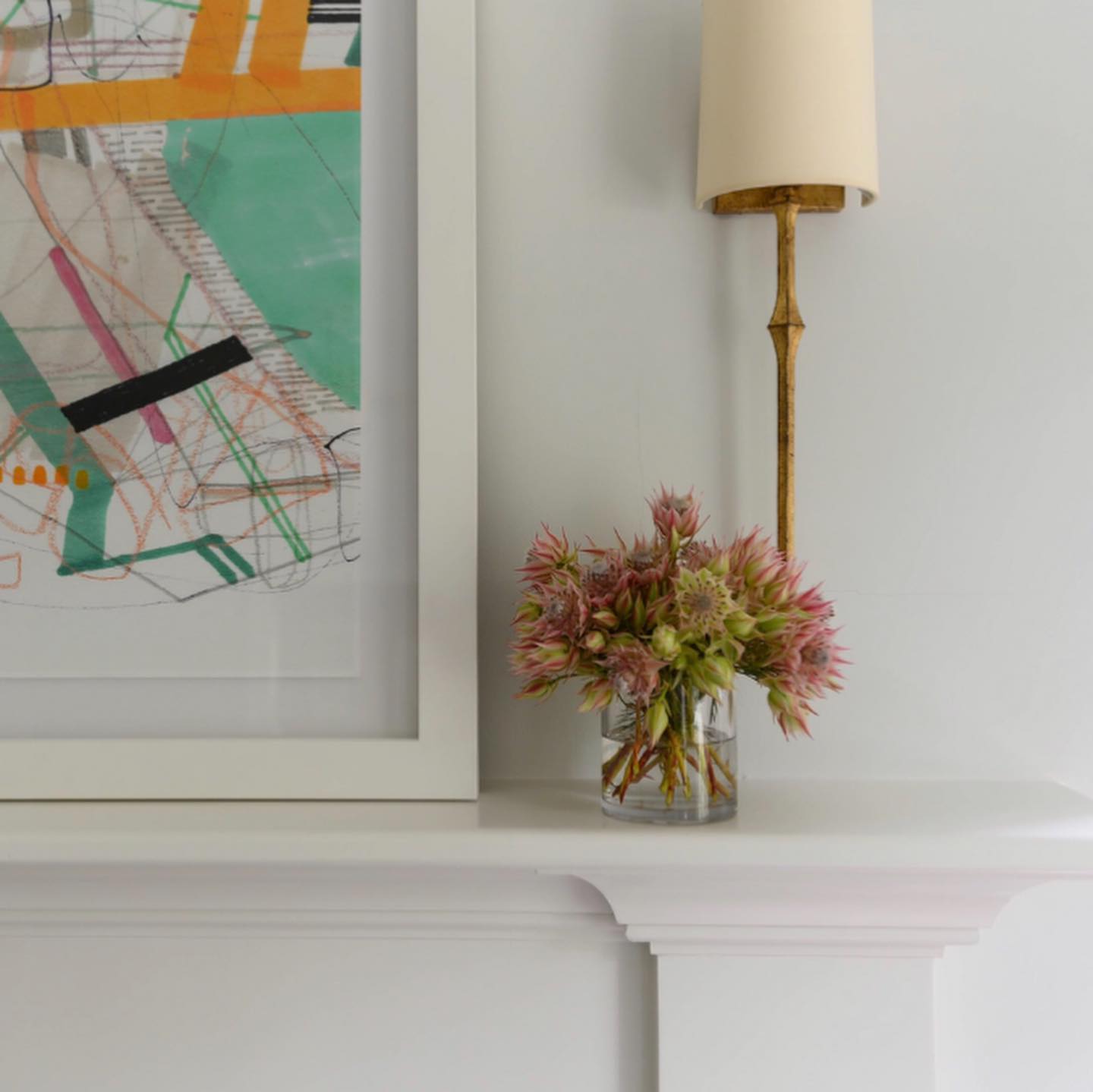 Yield Vintage Unique Brass Fabric Wall Lamp