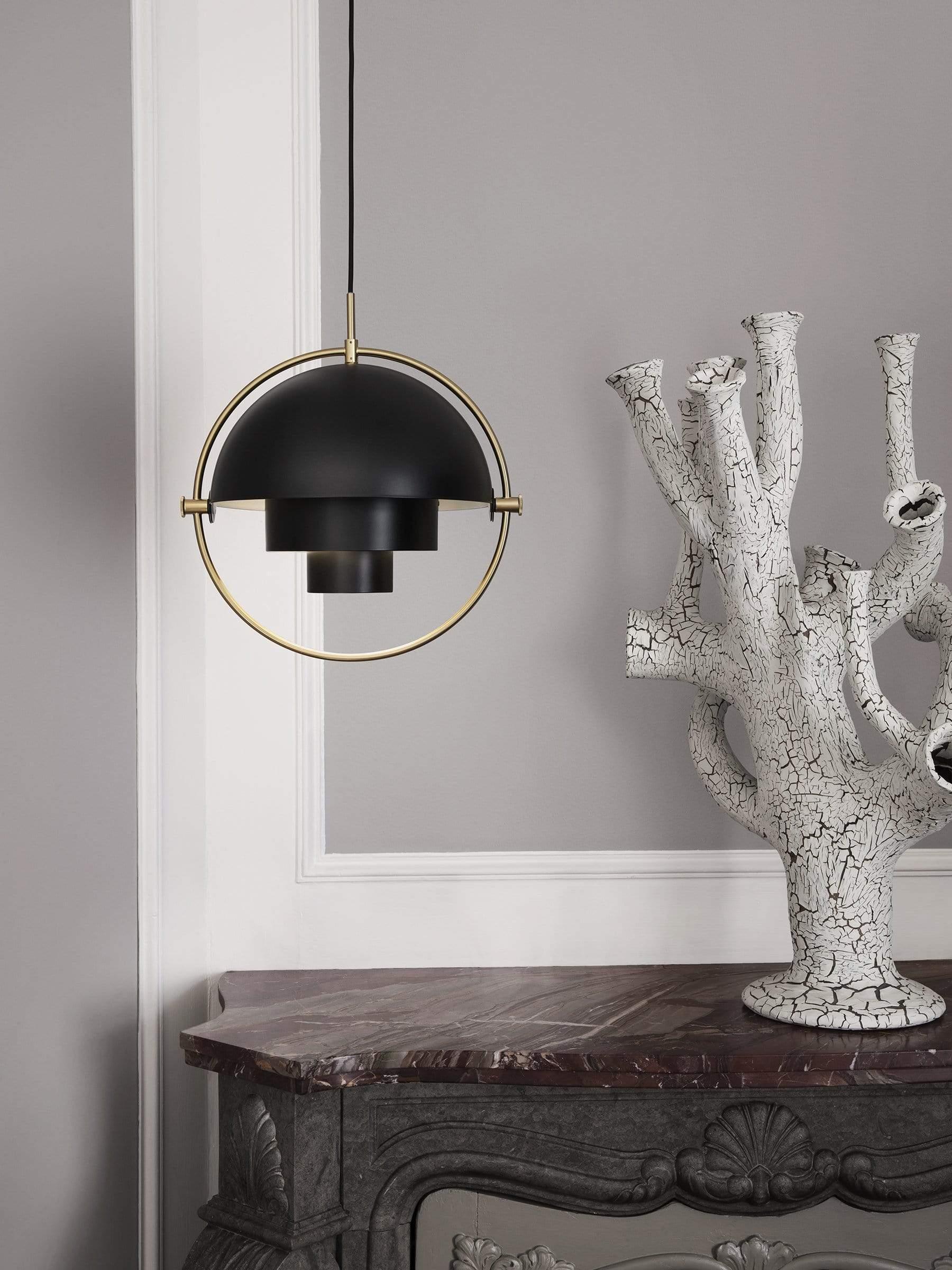 Miruaine Pendant Lamp Deformed Ball Golden