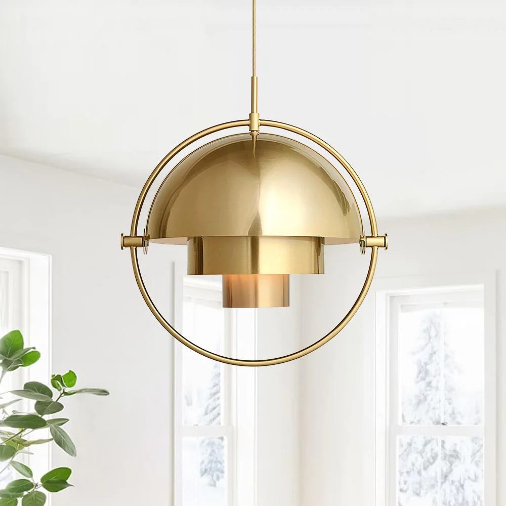 Miruaine Pendant Lamp Deformed Ball Golden