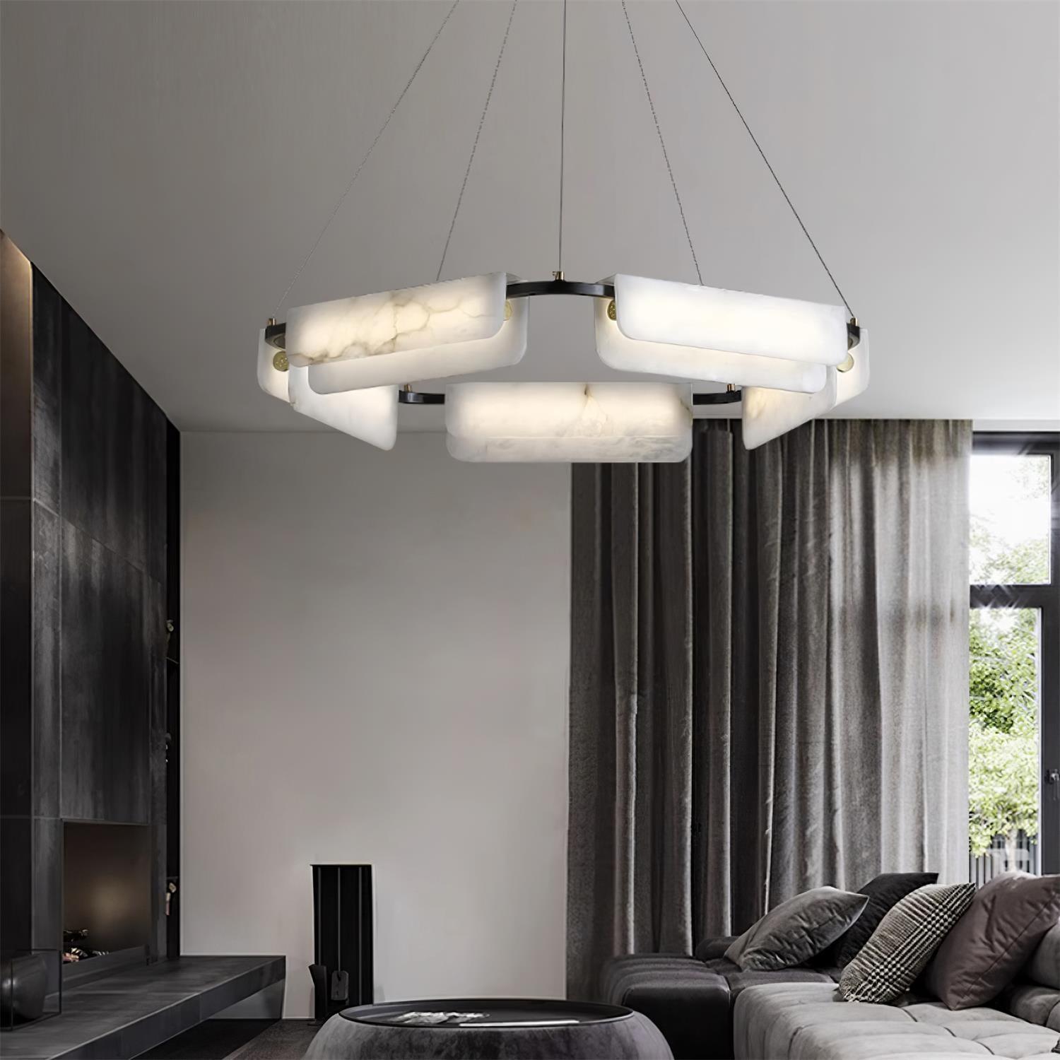 Circona Alabaster Pendant Light