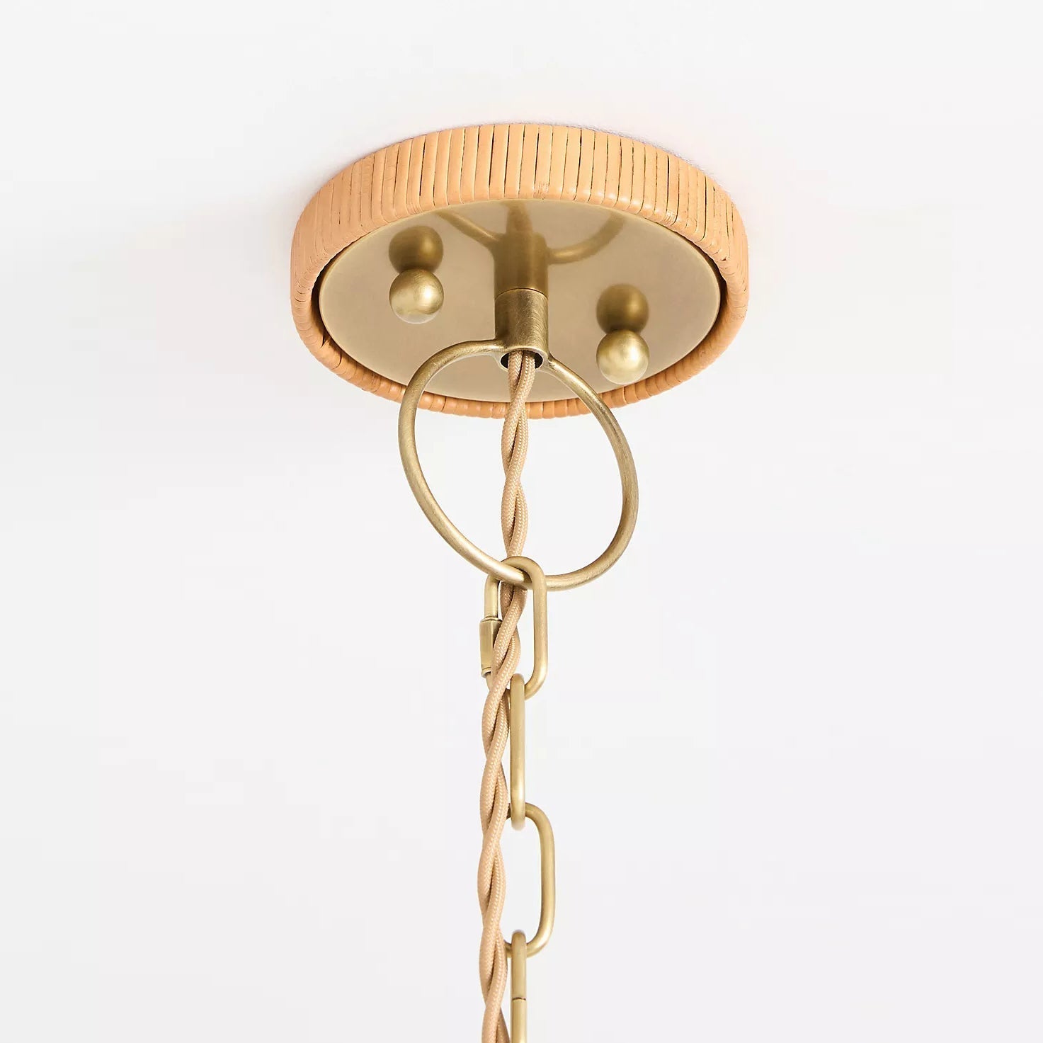 Delphine Elegance Natural Woven Rattan Chandelier