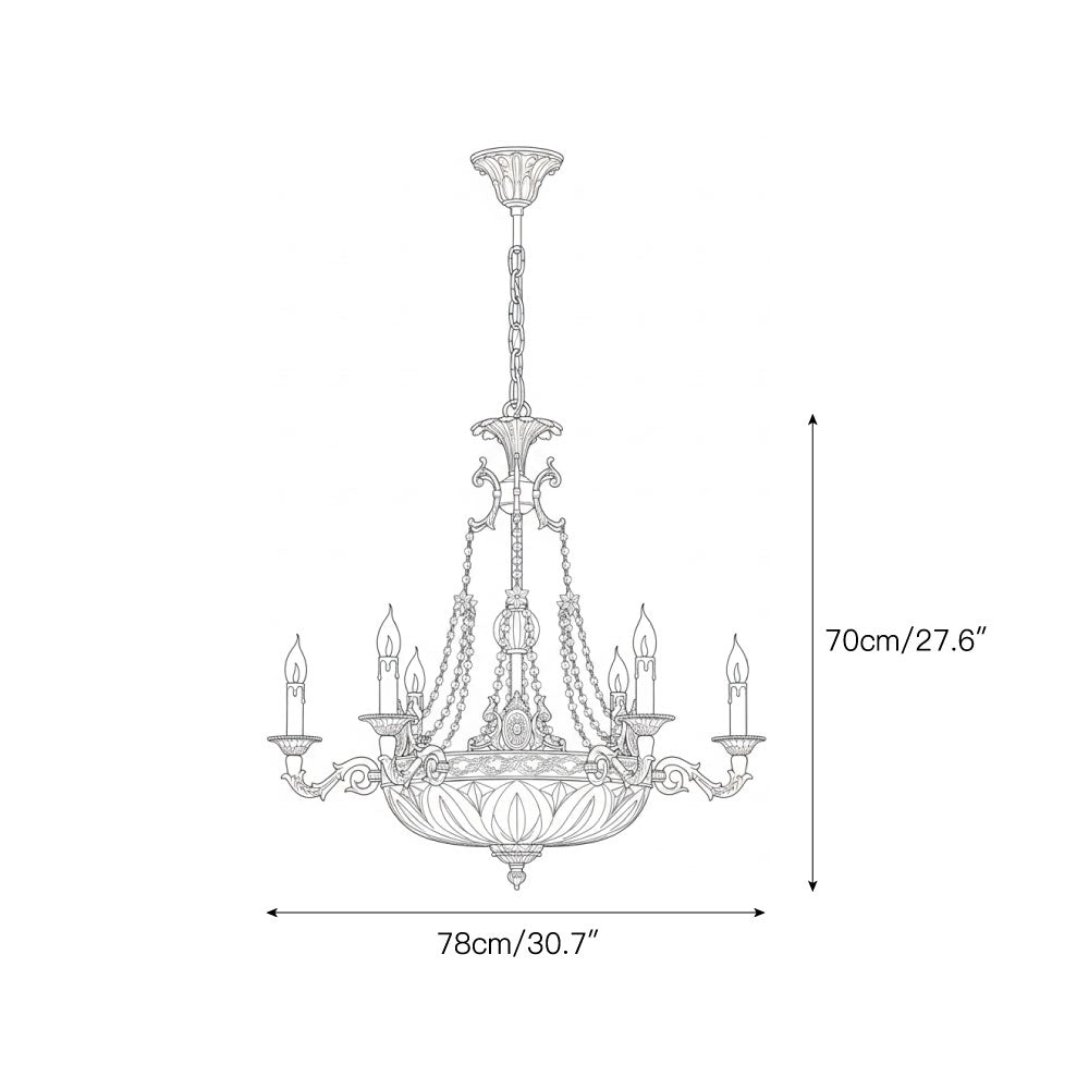 Bellview Brass Chandelier