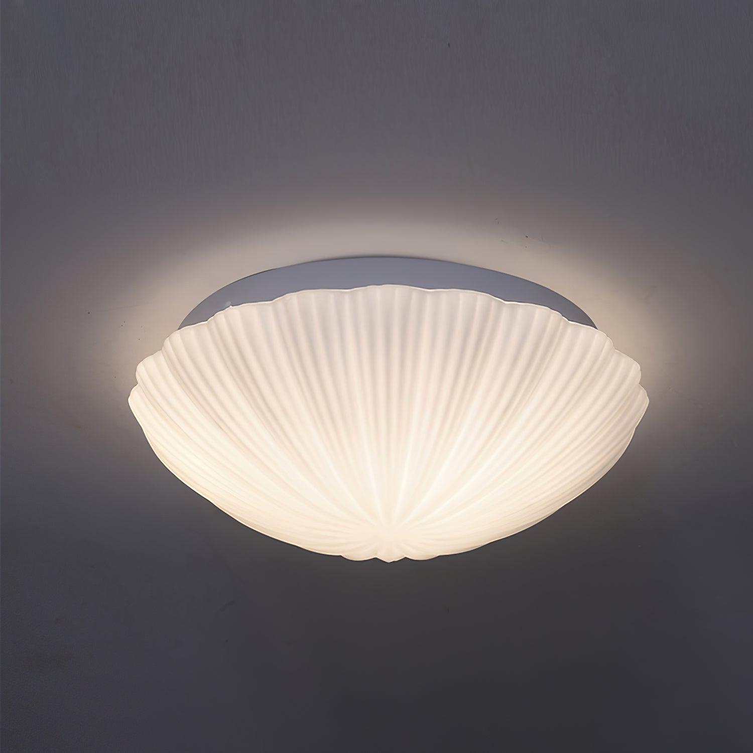 Elo Ceiling Lamp Seashell Shape Ribbed Soft Elegant