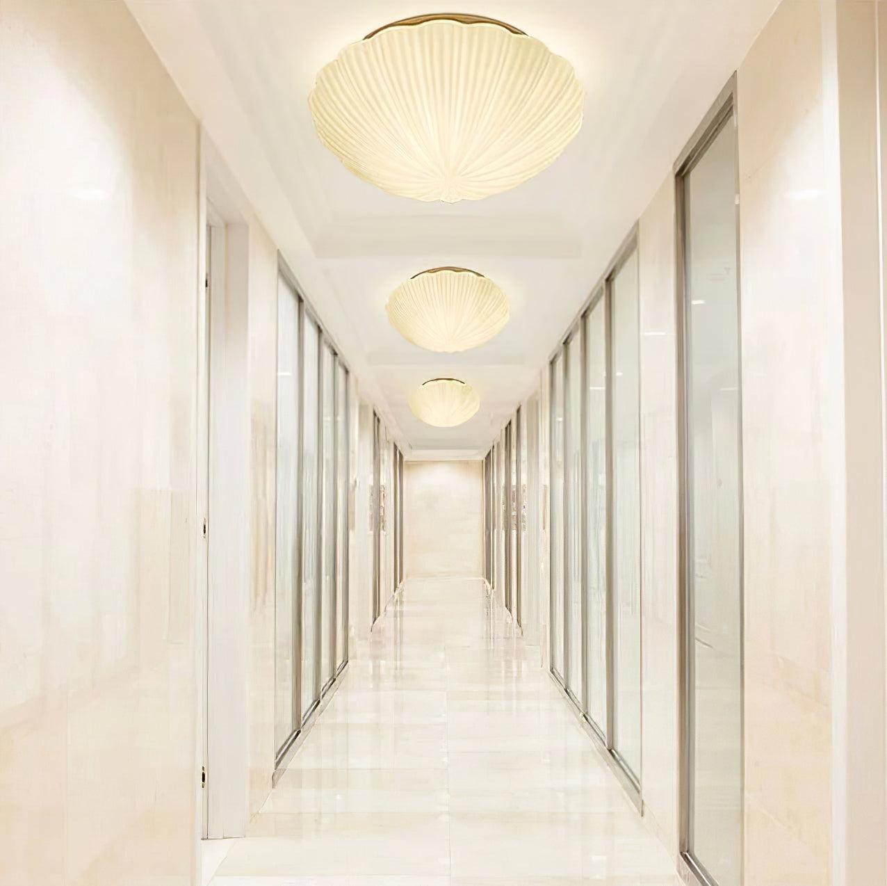Elo Ceiling Lamp Seashell Shape Ribbed Soft Elegant