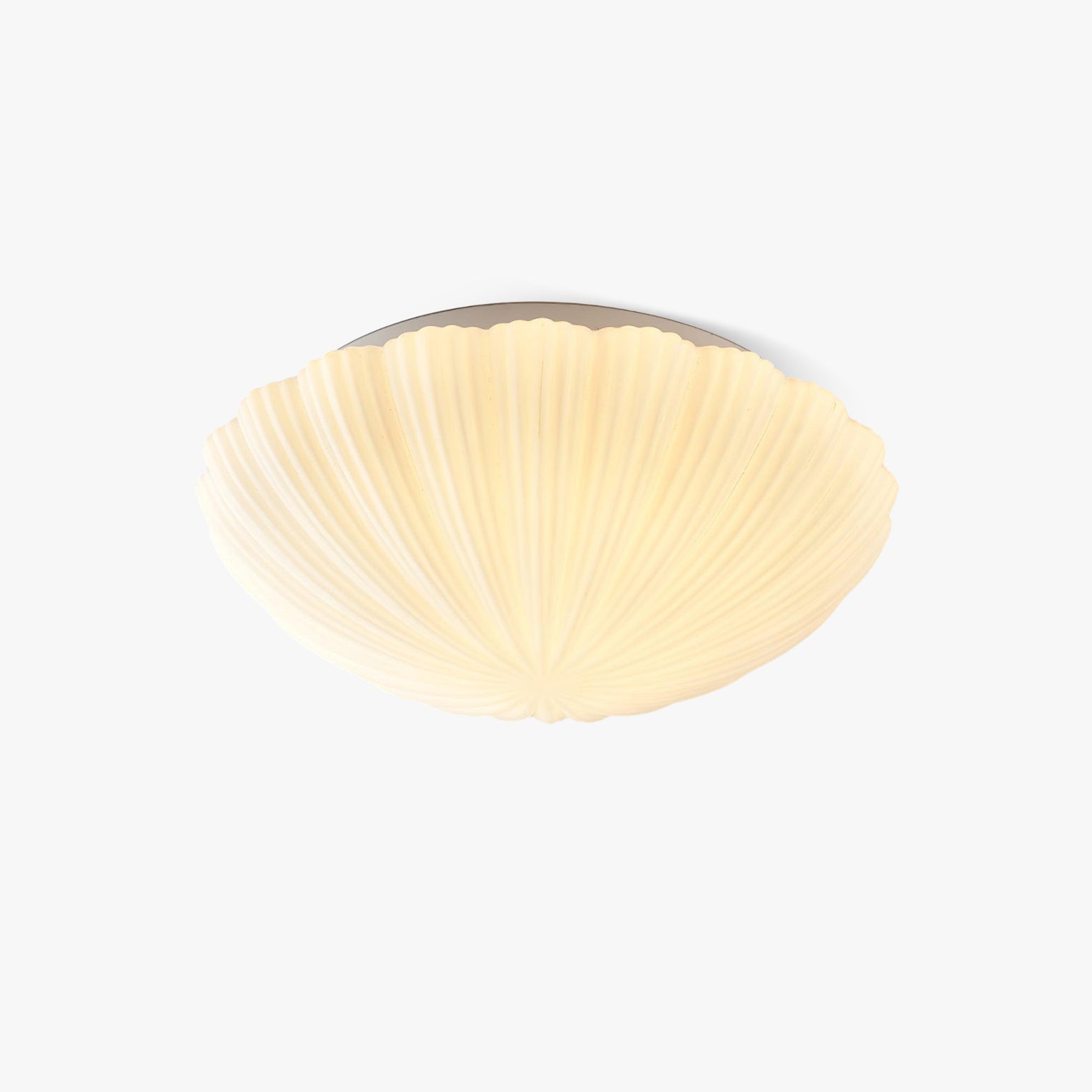 Elo Ceiling Lamp Seashell Shape Ribbed Soft Elegant