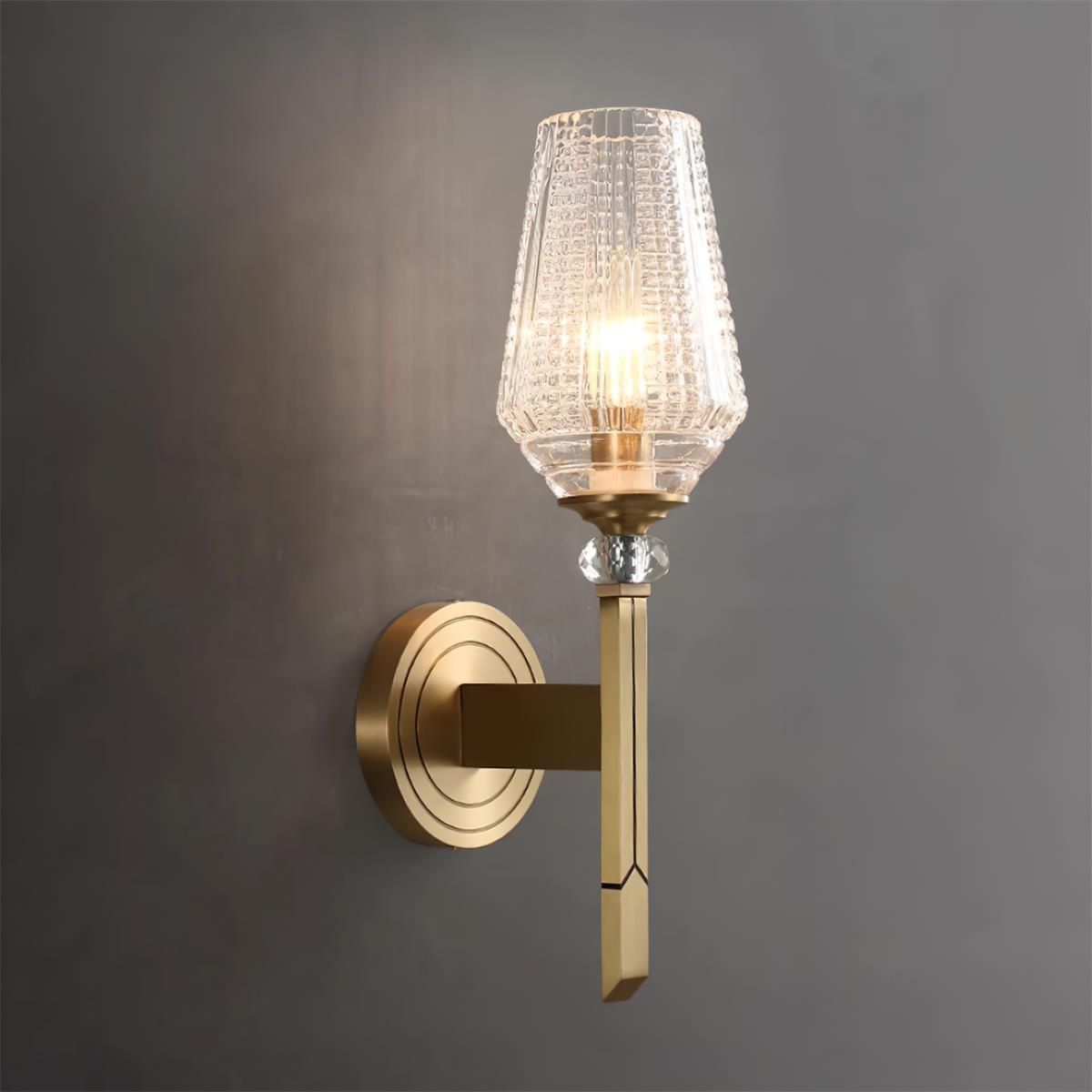 Elyisora Wall Light Brass Crystal Elegant