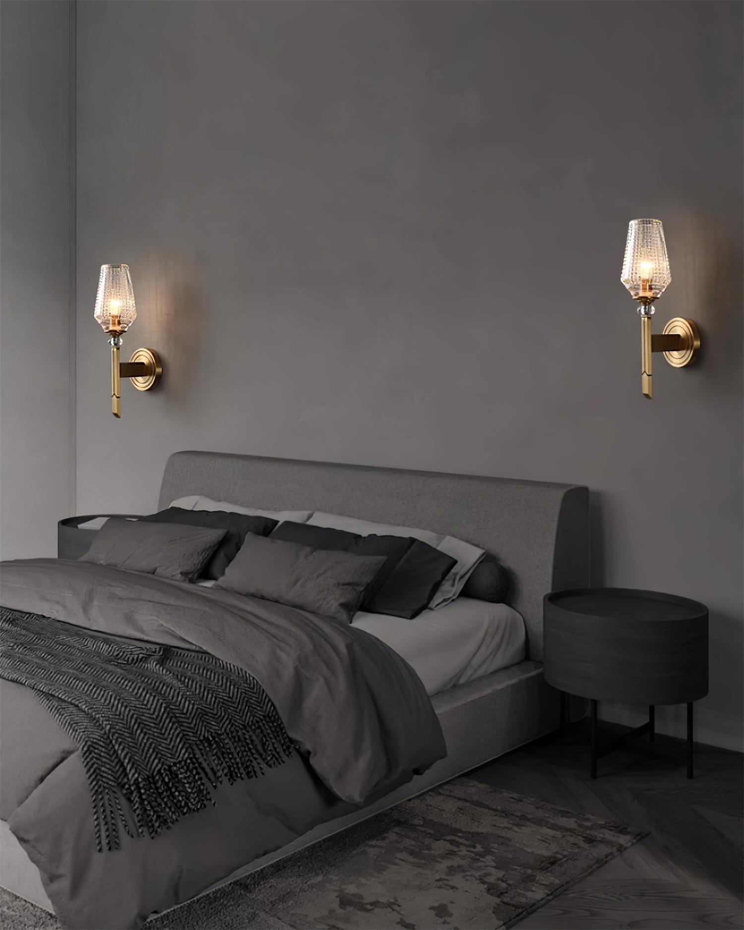 Elyisora Wall Light Brass Crystal Elegant