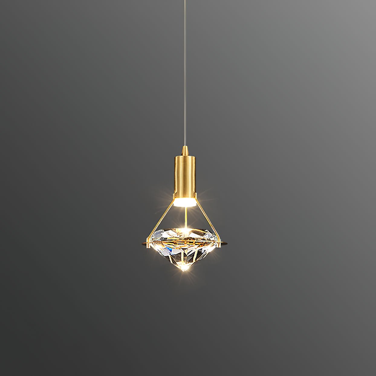 Cira Pendant Lamp Brass Crystal Elegant
