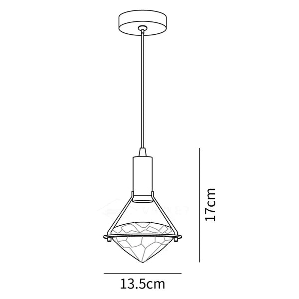 Cira Pendant Lamp Brass Crystal Elegant