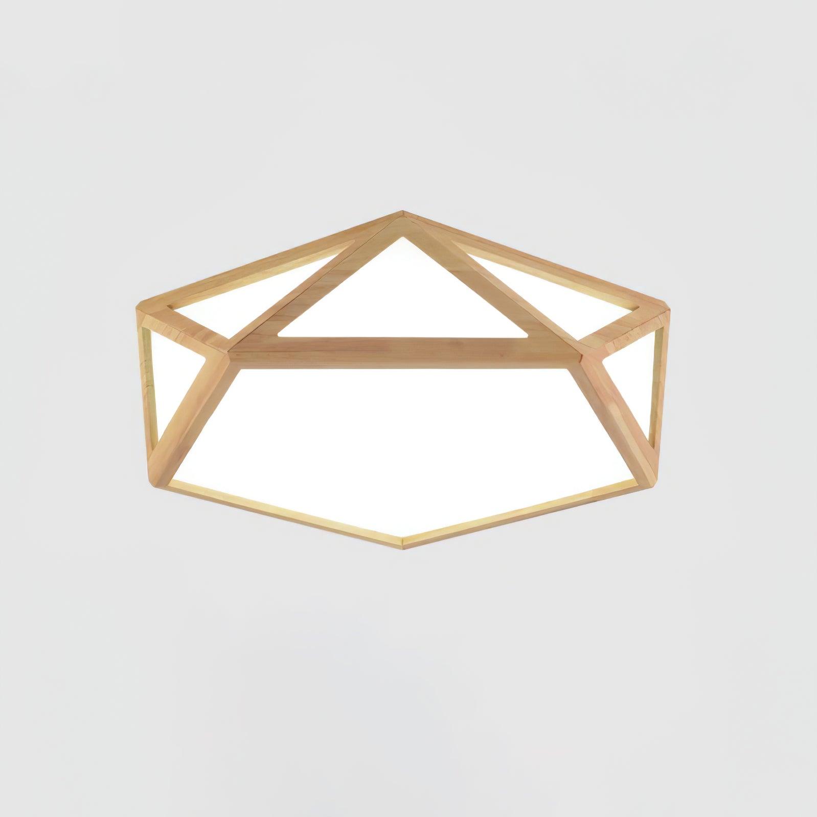Syleneria Ceiling Lamp Wooden Diamond Geometric Modern