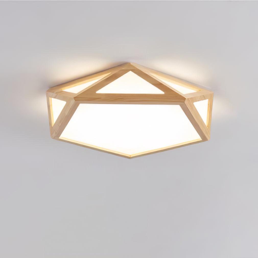 Syleneria Ceiling Lamp Wooden Diamond Geometric Modern