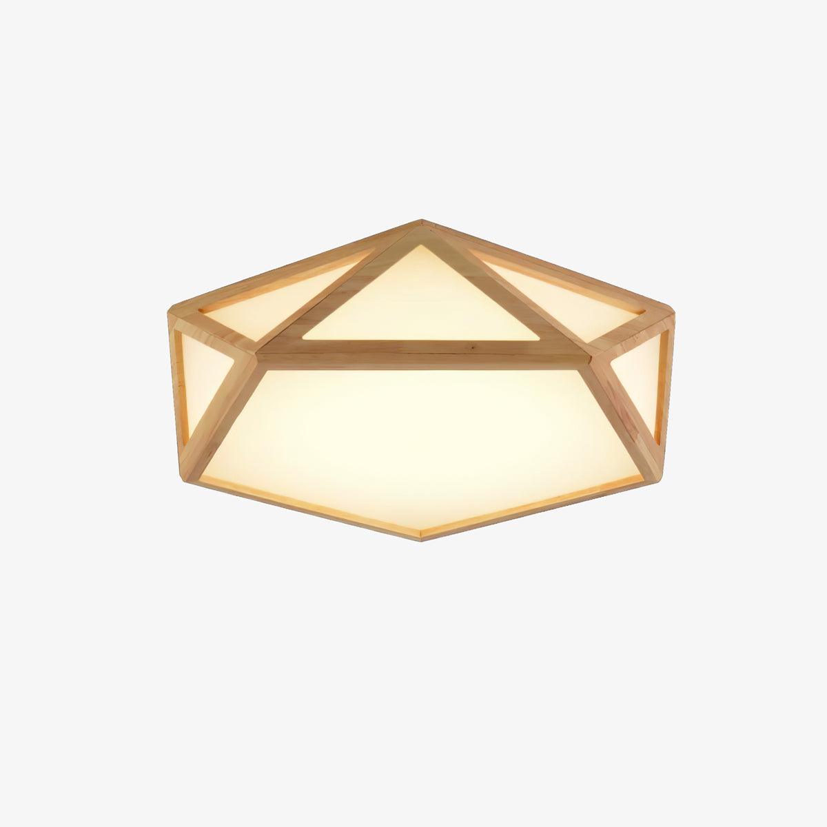 Syleneria Ceiling Lamp Wooden Diamond Geometric Modern