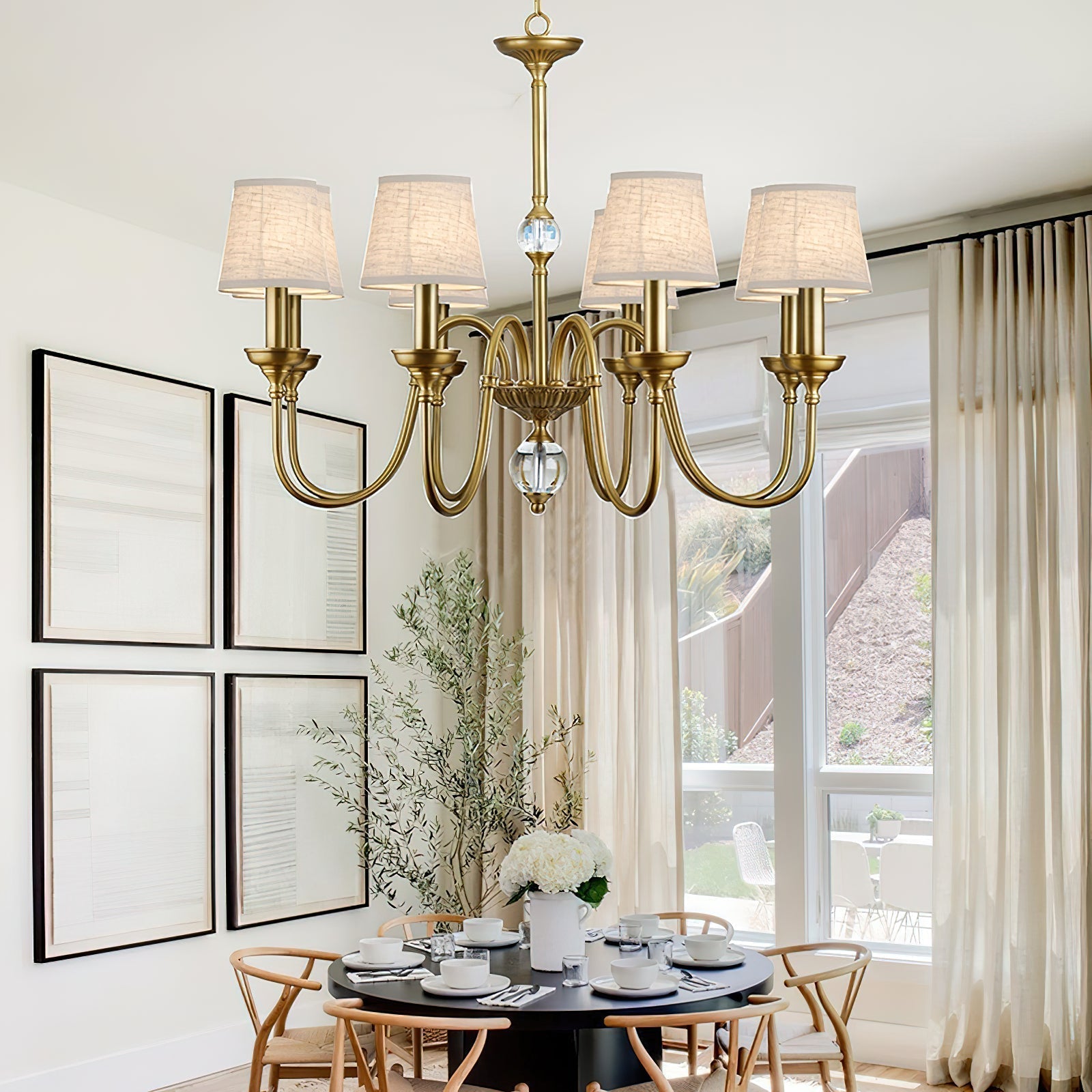 Blur Fabric Chandelier