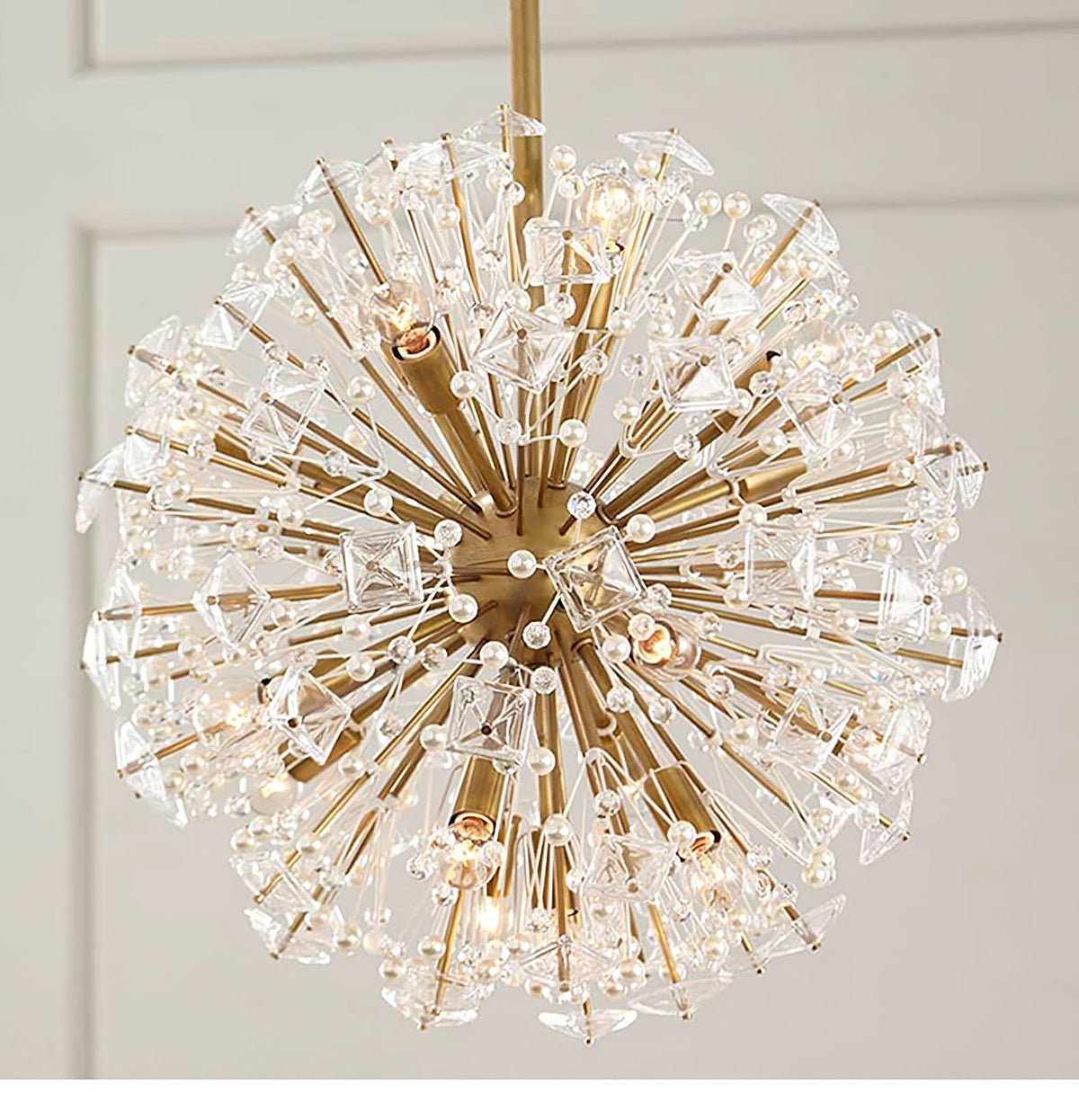 Zene Chandelier Dickinson Gold Crystal Starburst