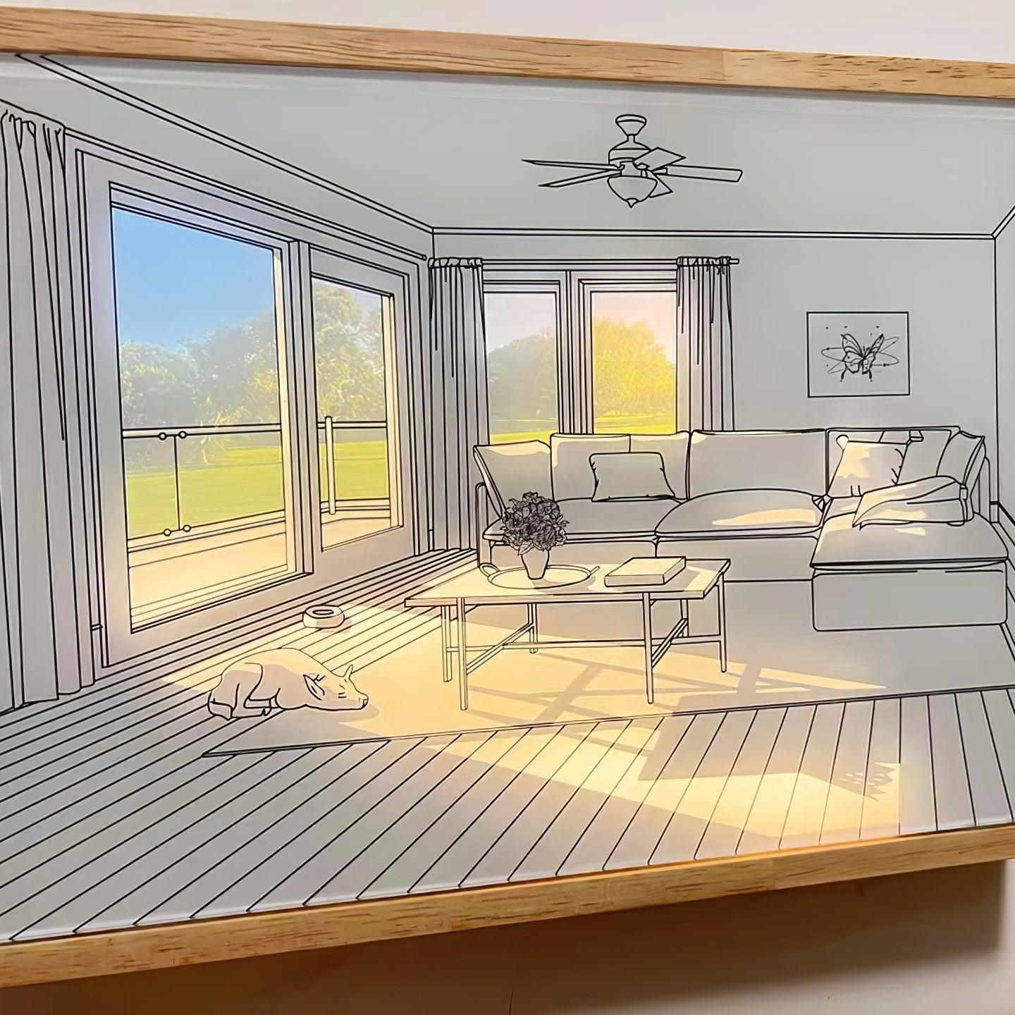Sunbathing Mural Art Lamp
