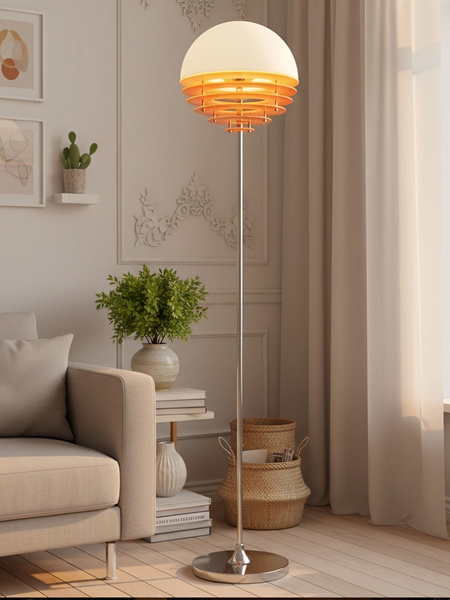 Calirena Dome Louver Floor Lamp