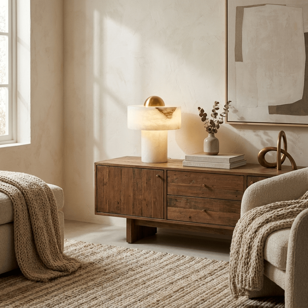Avenisise Alabaster Table Lamp
