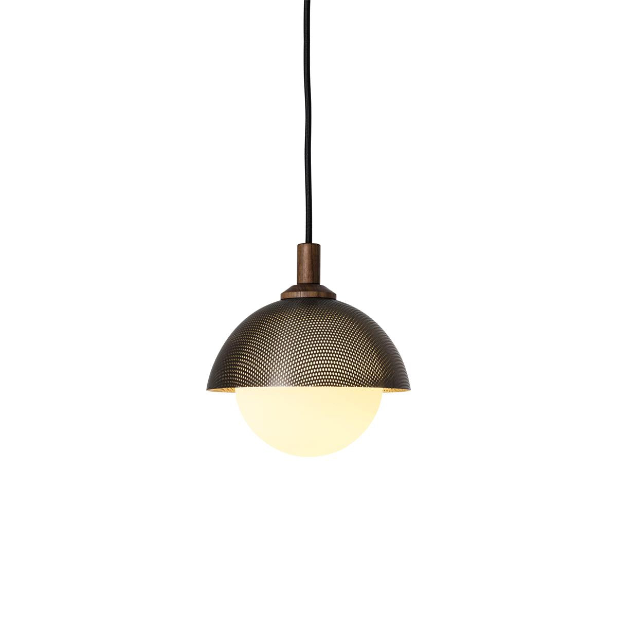 Pith Modern Minimalist Dome Perforated Wooden Pendant Lamp