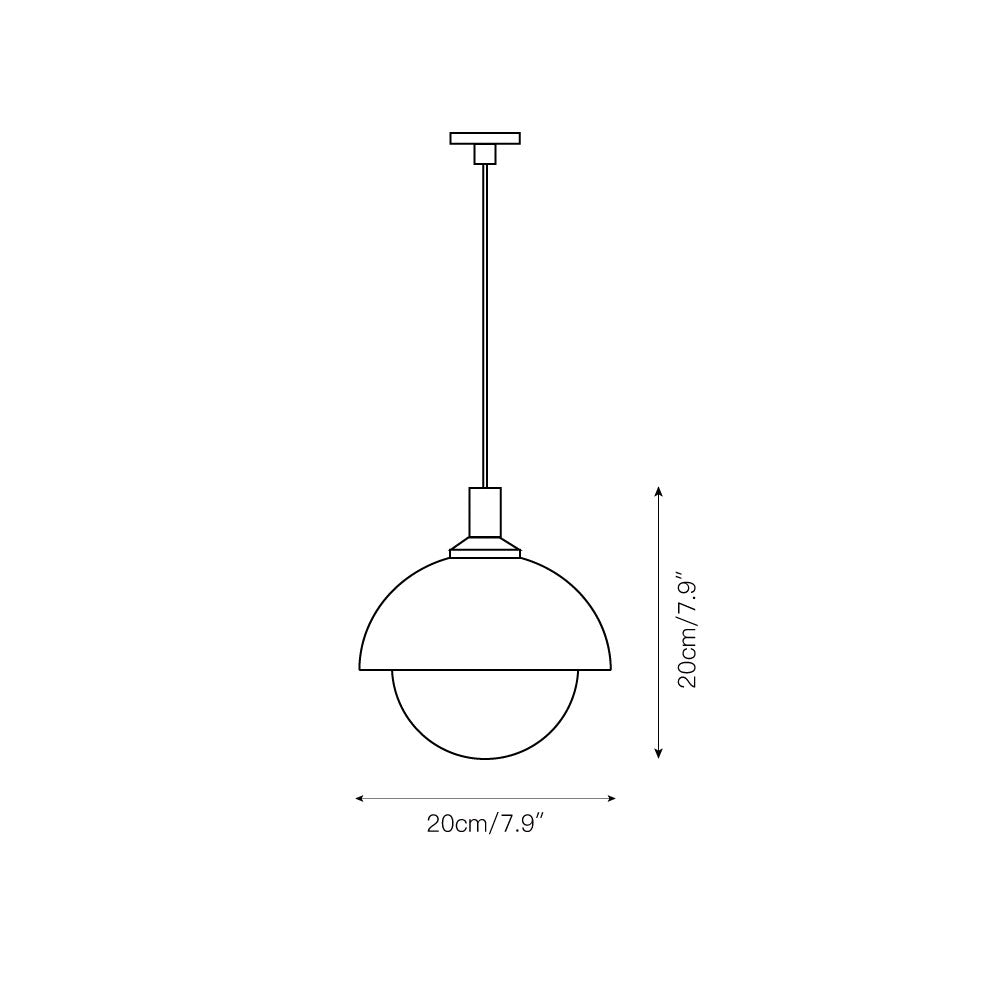 Pith Modern Minimalist Dome Perforated Wooden Pendant Lamp