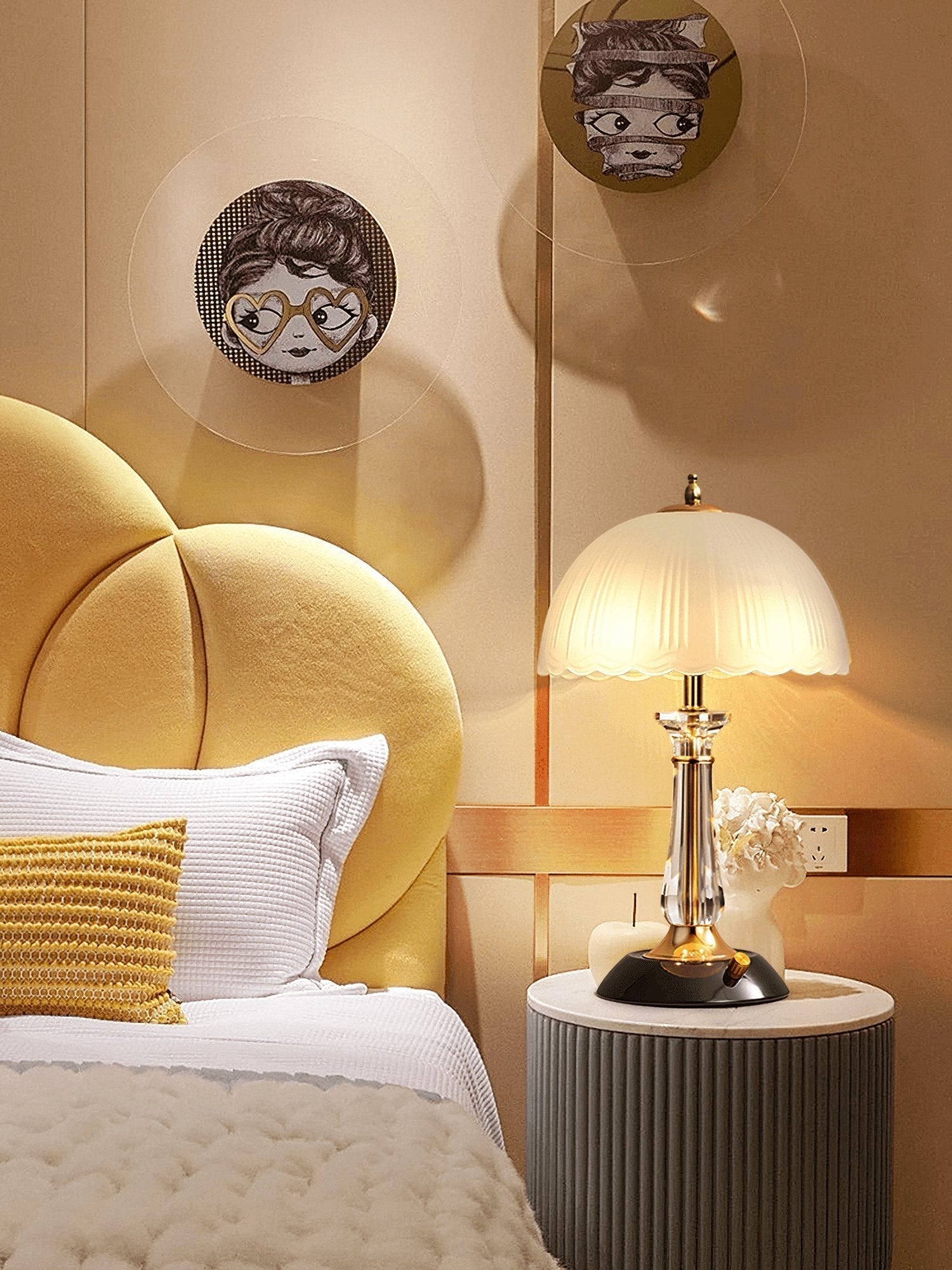 Belle Domed Glass Table Light
