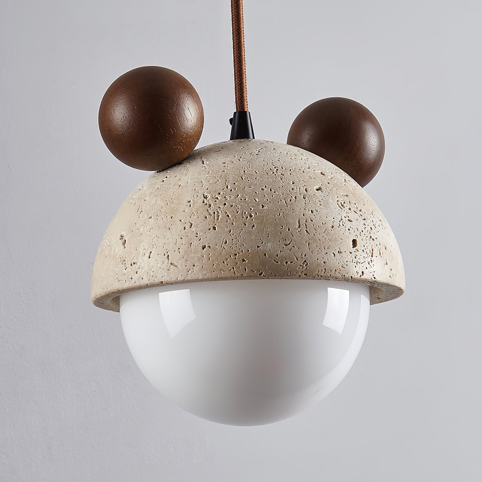 Lyraeus Mickey Travertine Pendant Light