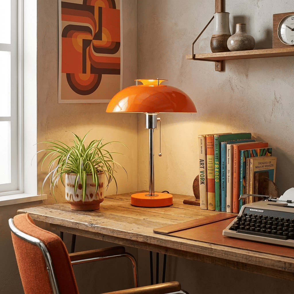 Rouven Chrome Mushroom Table Lamp
