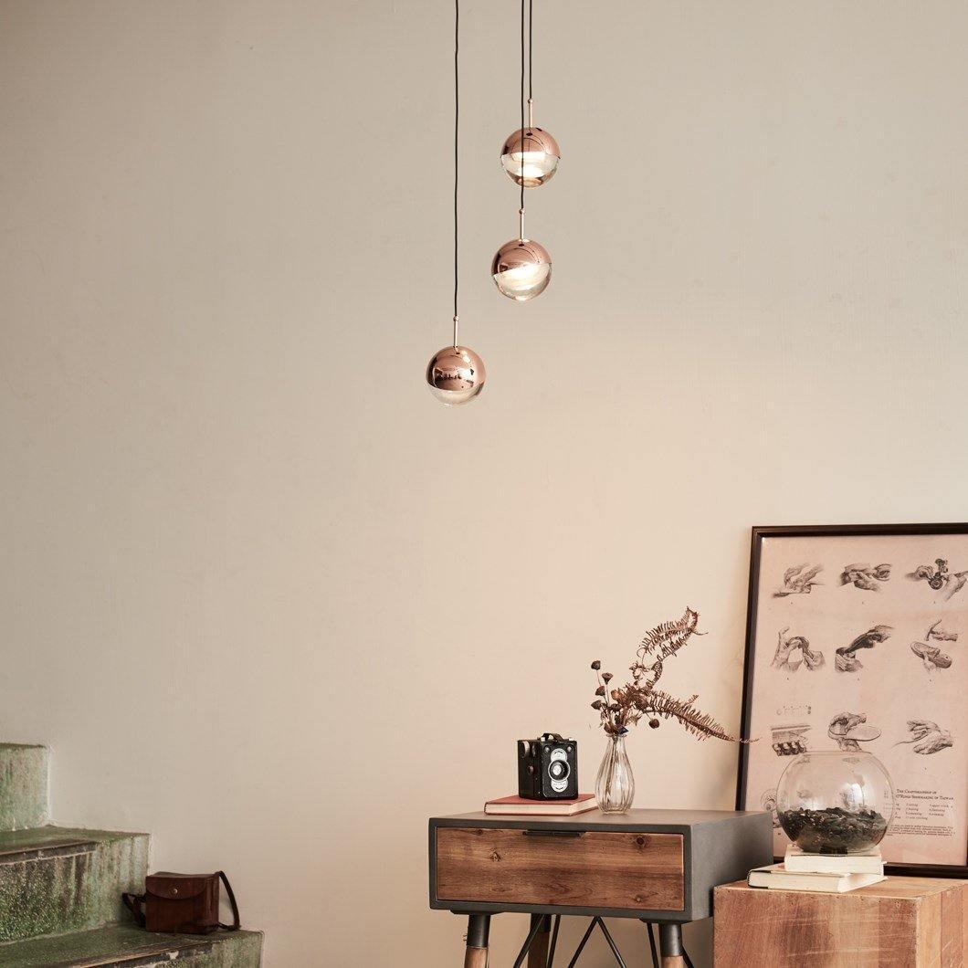 Zaneth Pendant Lamp Steel Glass Multi Drop Minimalist Staircase