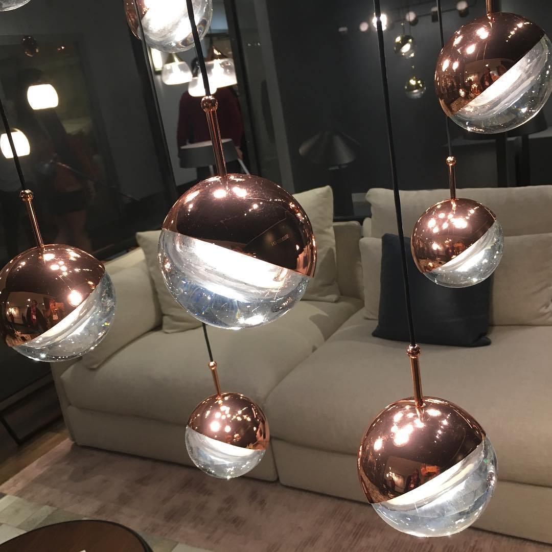 Zaneth Pendant Lamp Steel Glass Multi Drop Minimalist Staircase