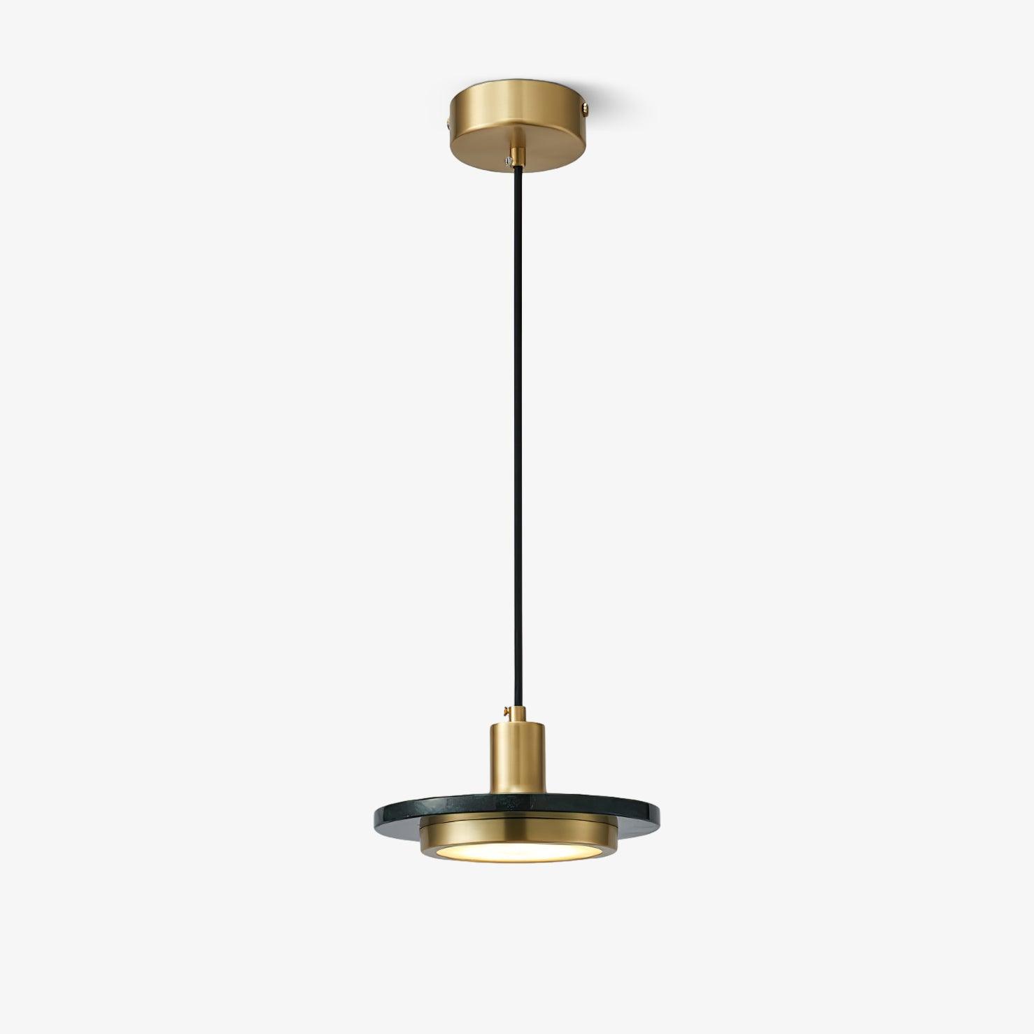Bram Pendant Lamp Marble Double Circle Modern