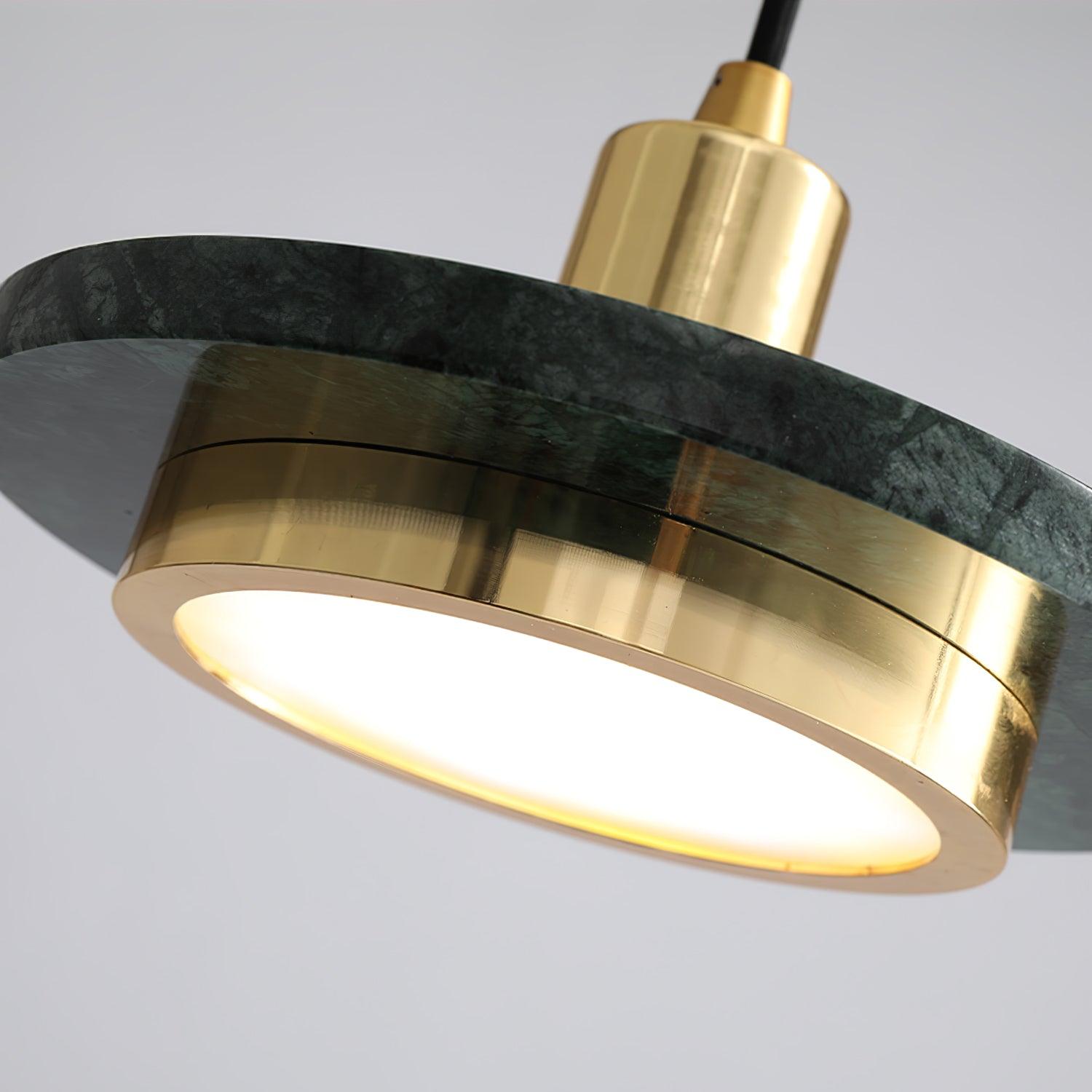 Bram Pendant Lamp Marble Double Circle Modern