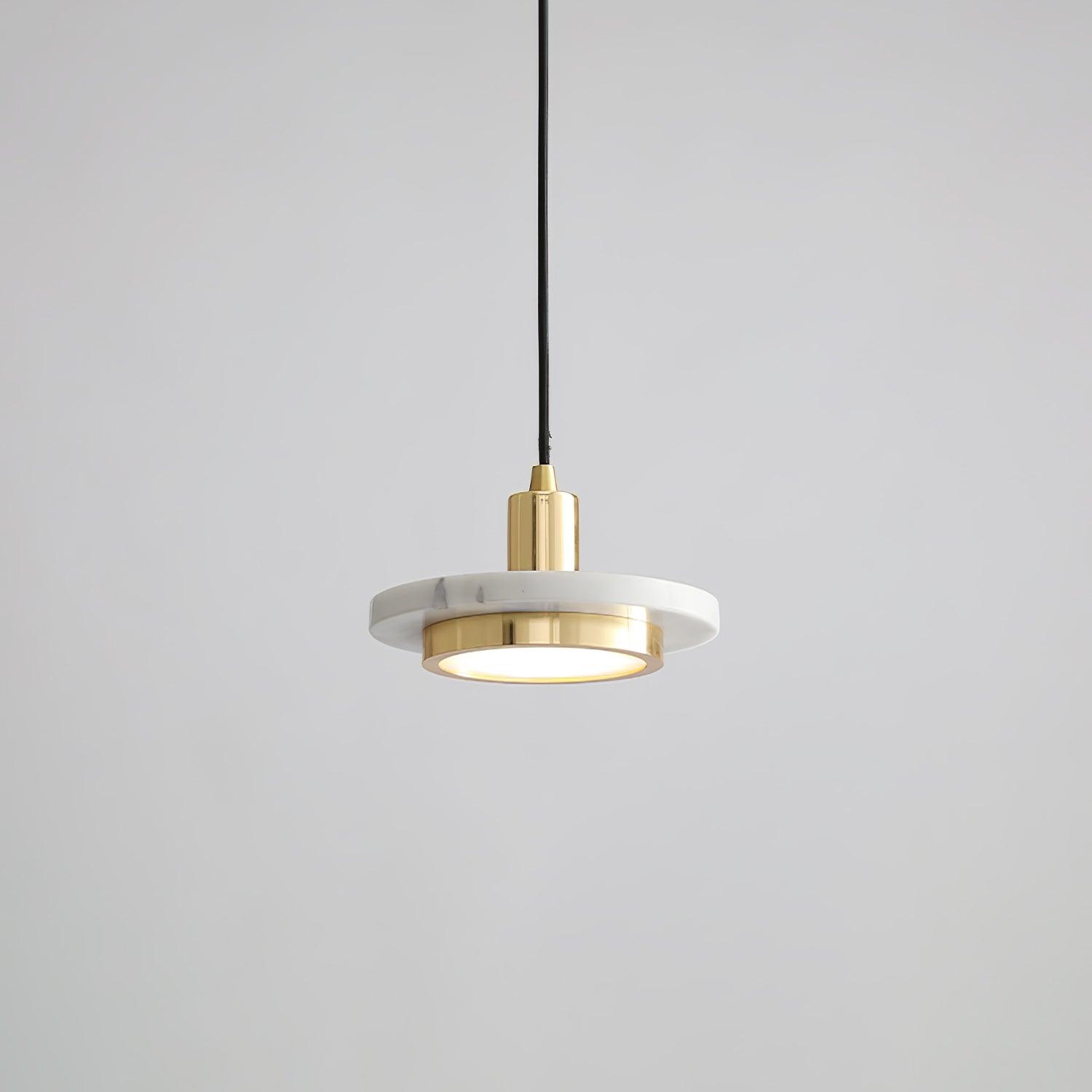 Bram Pendant Lamp Marble Double Circle Modern