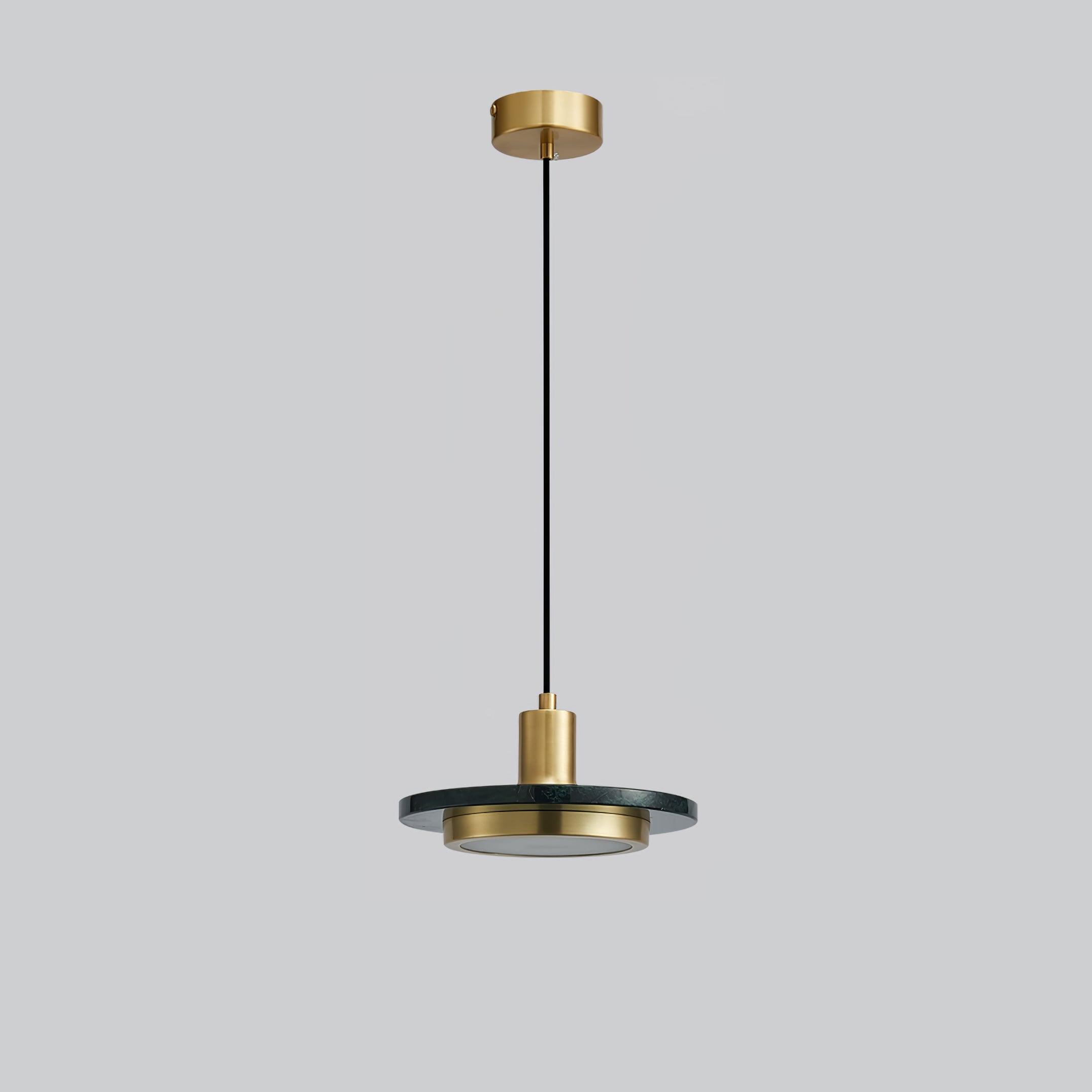 Bram Pendant Lamp Marble Double Circle Modern