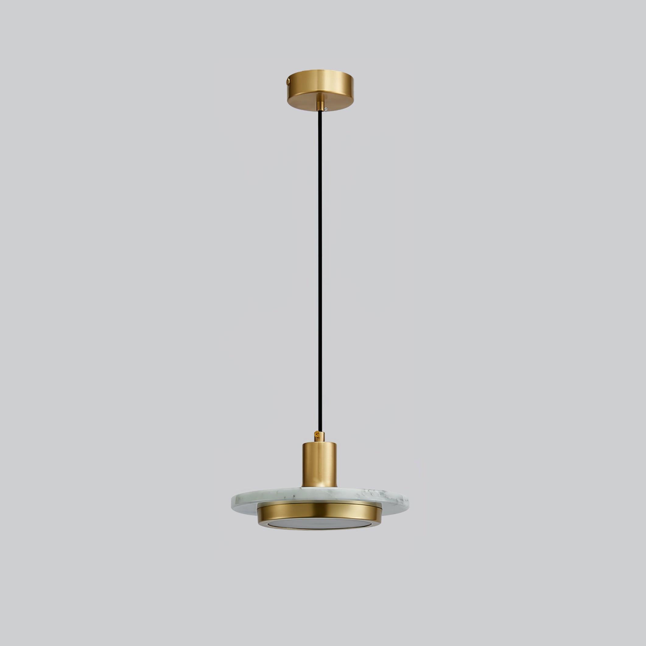 Bram Pendant Lamp Marble Double Circle Modern