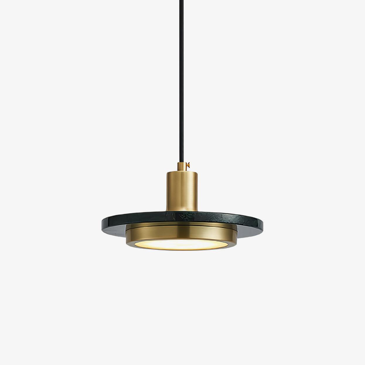 Bram Pendant Lamp Marble Double Circle Modern