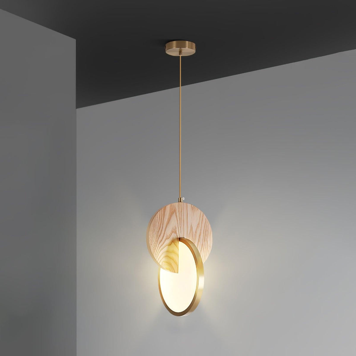 Lysola Wood Ring Pendant Light