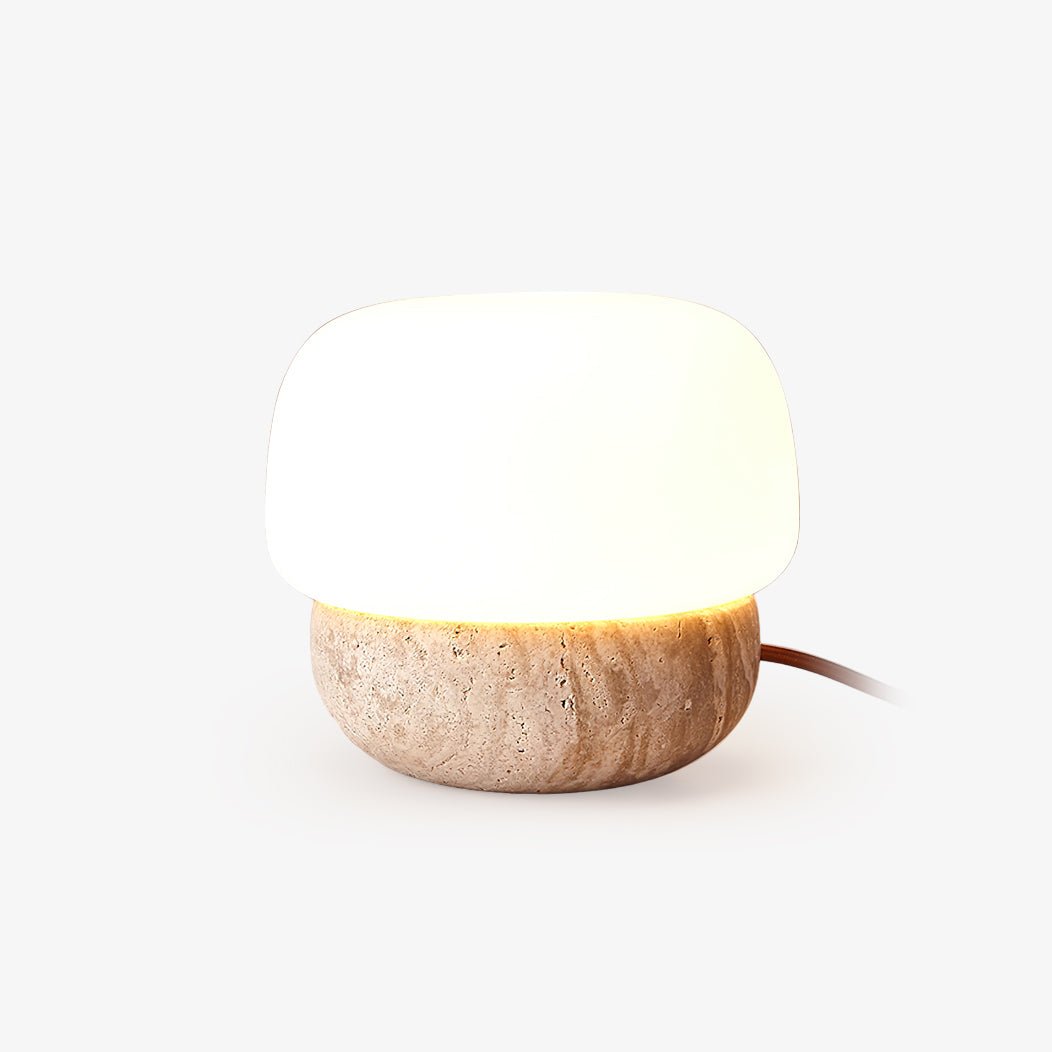Eldoreth Dome Base Travertine Table Lamp