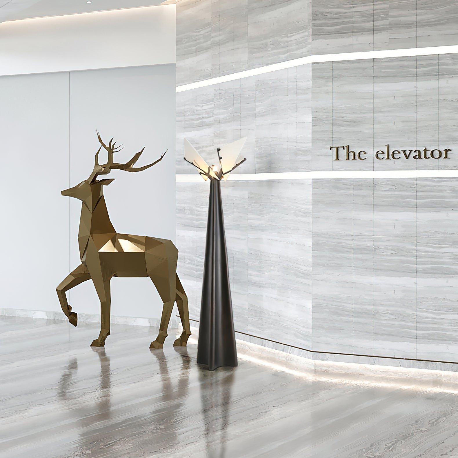 Spire Alabaster Floor Lamp