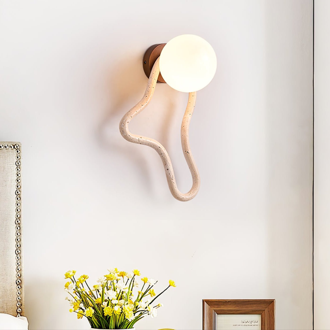 Meldox Travertine Wall Sconce