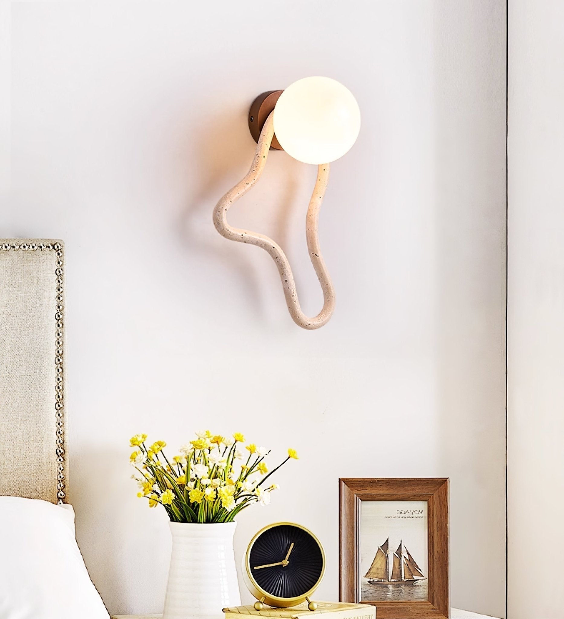 Meldox Travertine Wall Sconce