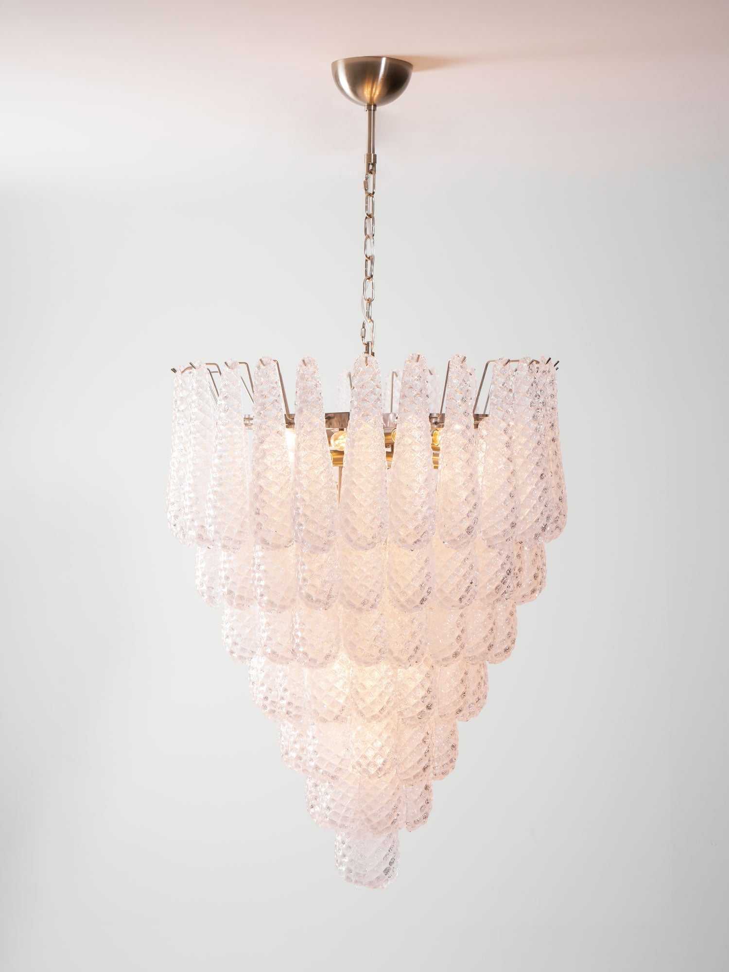 Lioralella Chandelier Clear Droplets Murano Glass Waterfall Diamond