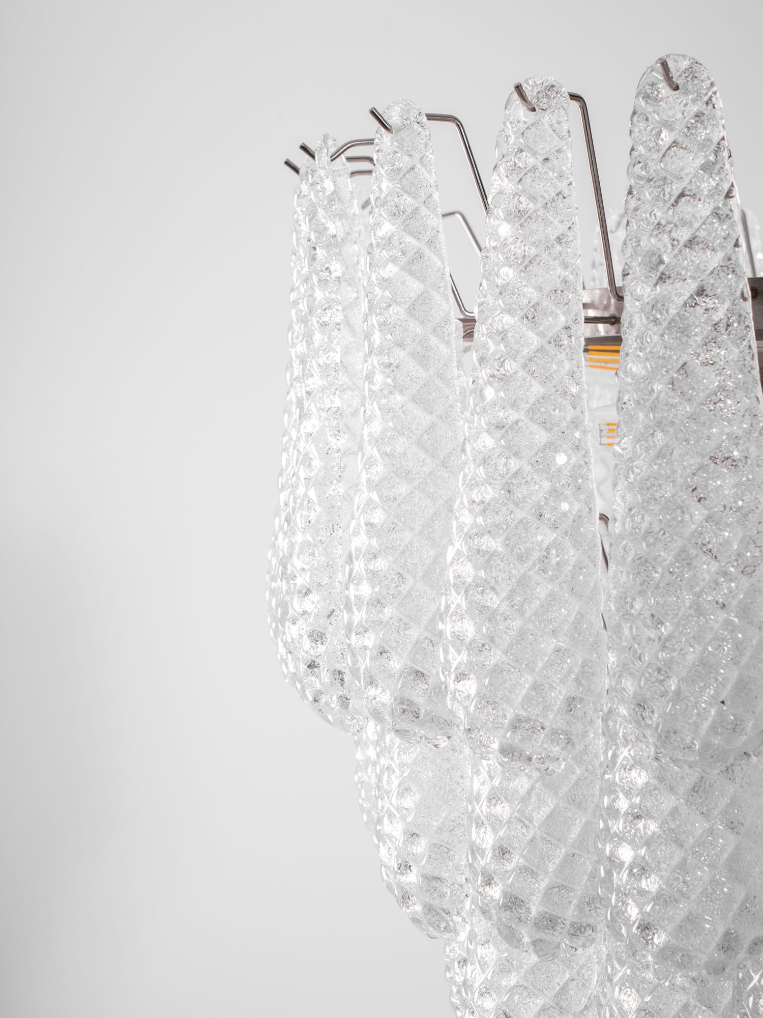 Lioralella Chandelier Clear Droplets Murano Glass Waterfall Diamond