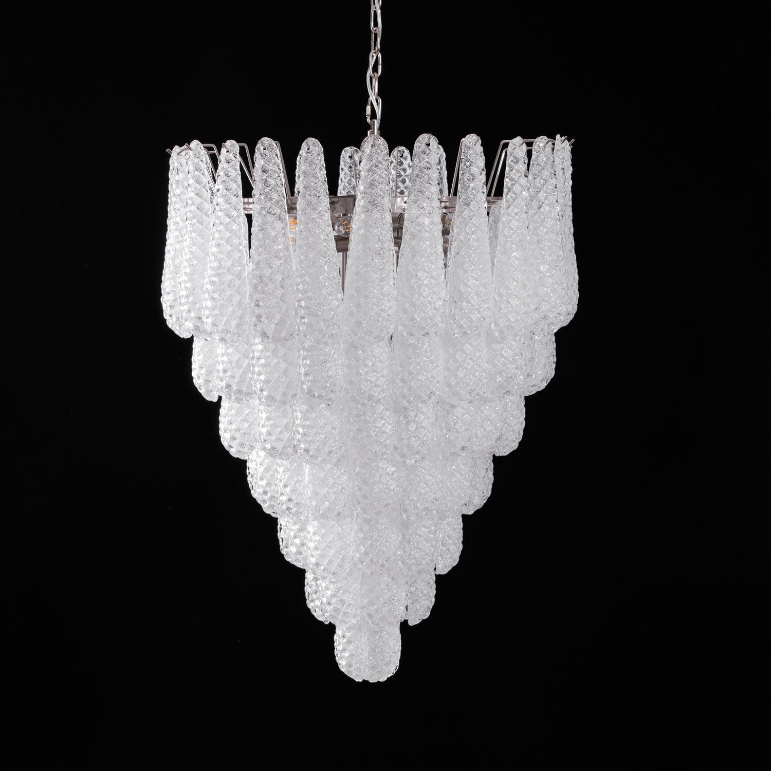 Lioralella Chandelier Clear Droplets Murano Glass Waterfall Diamond