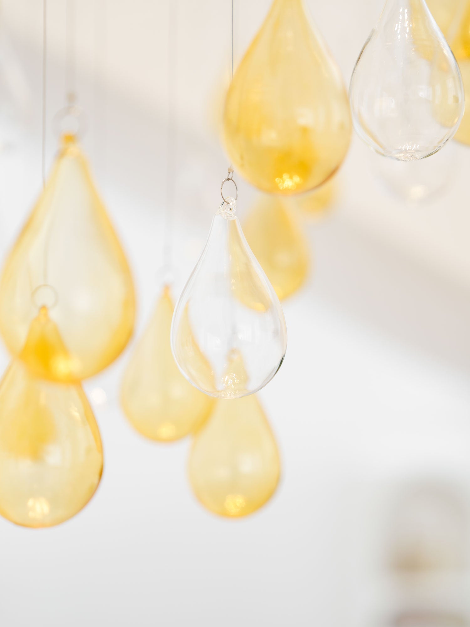 Droplets Cascading Chandelier