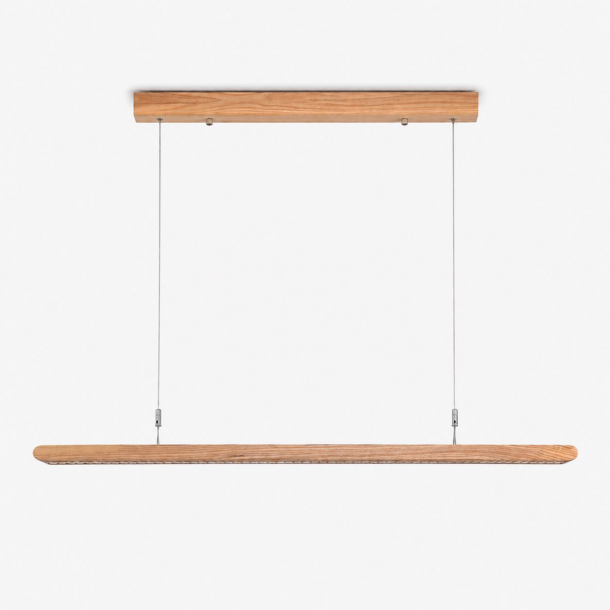 Dual Louver Wood Linear Pendant Lamp