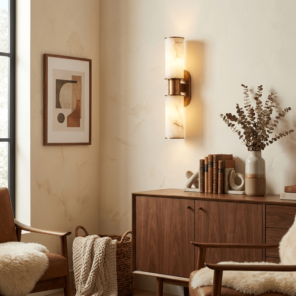 Velmora Alabaster Wall Sconce